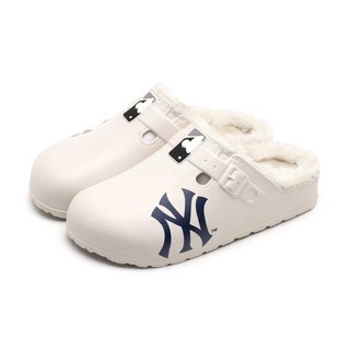 美國職業棒球大聯盟紐約洋基隊寒冷天氣拖鞋, 象牙白 海軍藍, 230mm
