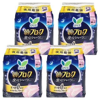 Laurier 蕾妮亞 夜用褲型衛生棉, M~L, 5片, 4包