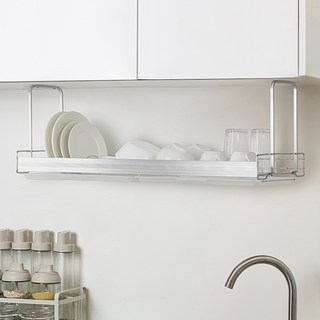 코멧 키친 부착식 식기건조대 800, 1단, 실버