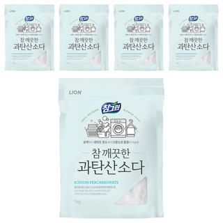 참그린 참 깨끗한 과탄산소다 주방세제 파우치, 1kg, 5개