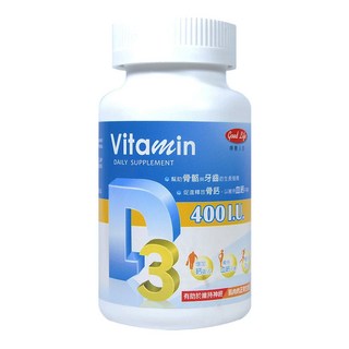 good Life 得意人生 維生素D3 400IU 膠囊, 120顆, 1罐