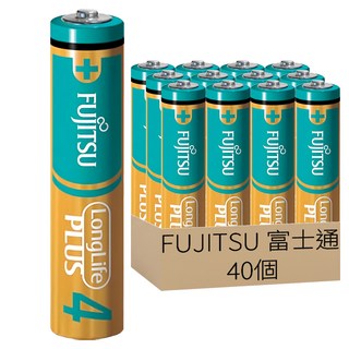 FUJITSU 富士通 長效型4號鹼性電池 LP03LP Set 日本製造 10年保存 防漏液技術, 8個裝, 5盒