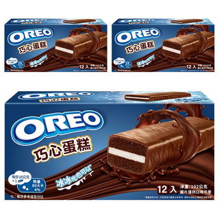 OREO 奧利奧 巧心蛋糕 12個, 可冰凍食用, 192g, 3盒