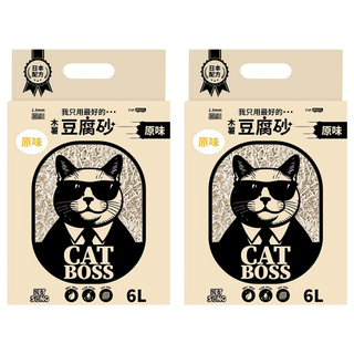 PET SONG CATBOSS系列 木薯豆腐貓砂 1.5mm, 原味, 6L, 2包