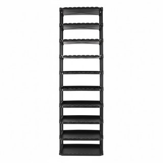 HOME&DREAM 10層20雙組裝式鞋架, 黑色, 1個