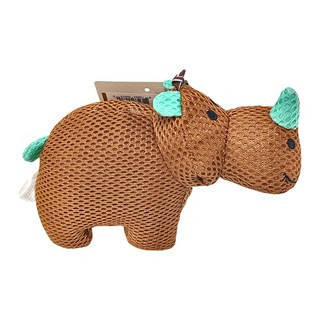 Charming Pet MLR 玩具 聚酯纖維+短絨布材質, 犀牛 棕色 + 綠色, 1個