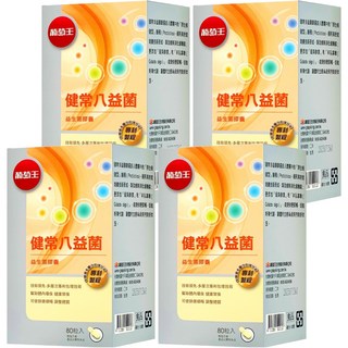 葡萄王 健常八益菌, 80顆, 0.6g, 4罐