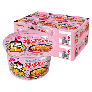 삼양 큰컵 까르보 불닭볶음면 트레이 105g, 12개