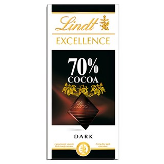 Lindt 瑞士蓮 EXCELLENCE 極醇系列 黑巧克力片 100g 可可濃度70%, 1片