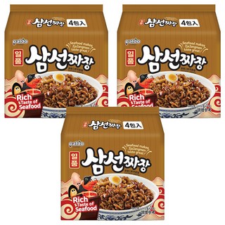 Paldo 八道 一品 三鮮炸醬麵 Set 海鮮風味濃郁 麵條彈牙有嚼勁, 12包