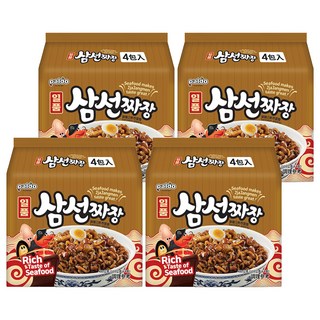 Paldo 八道 一品 三鮮炸醬麵 Set 海鮮風味濃郁 麵條彈牙有嚼勁, 16包