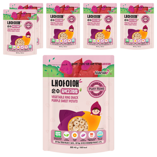 Naeiae 幼兒米圈圈, 紫薯, 40g, 6包