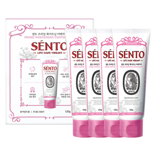 Sento Prime亮白美白護理牙膏 純薄荷香, 120g, 4個