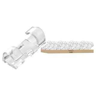 FaSoLa 多用途一字型透明卡扣理線器 電線固定器 大號, 16個, FA-YF-173C, 3組