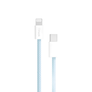 amuok 艾默克 Type-C-iOS 動彩快充數據線, 20W 快速充電, 2.4A, 1m, 白色, 1條