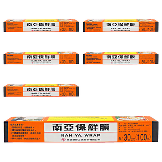 南亞 PVC 家庭用保鮮膜, 30cm x 30m(100尺), 6盒