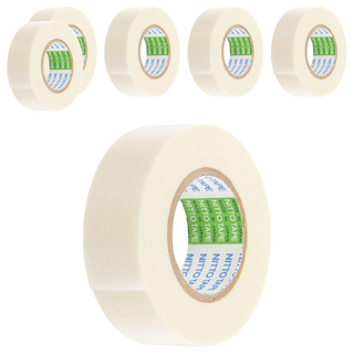 Nitto 日東 日本制和紙膠帶 18mm 易於手撕 可重複黏貼 廣泛用於如繪畫、辦公、製圖、美工、居家建築裝潢、粉刷, 白色, 6個