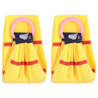 Green Living 特大加寬搓澡巾, 黃色, 2個, 1入