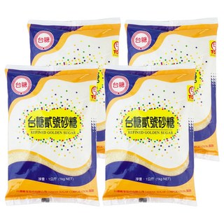 台糖 貳號砂糖, 1000g, 4包