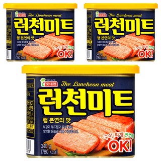 LOTTE FOODS 樂天午餐肉, 340g, 3罐