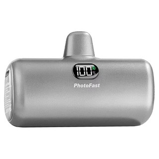 PhotoFast 銀箭資訊 PD快充 口袋電源 5000mAh Lightning LED電量顯示 95g 超輕量, PB2700, 午夜灰