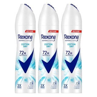 Rexona 蕊娜 制汗爽身噴霧 清新舒棉, 135ml, 3瓶