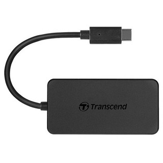 Transcend 創見 HUB2C Type C 4 Port USB HUB 集線器, 黑色, 1個