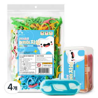 아이끌레 어린이 치실, 7cm, 308개입, 4개