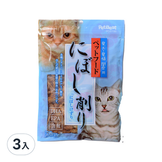 海洋帝國薄切低鹽柴魚片 貓咪零食 富含Omega-3 無添加 幫助毛髮亮麗 促進心血管健康, 3入