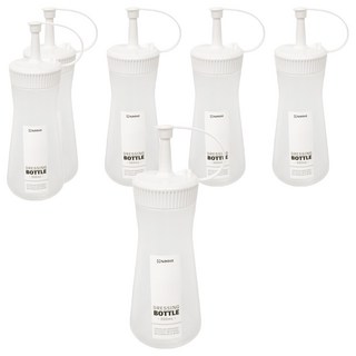 NAKAYA 日本調味料瓶 白色 6個, 350ml, 1組