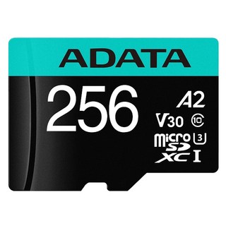 ADATA 威剛 Premier Pro microSDXC UHS-I U3 A2 V30 記憶卡 附轉卡, 256GB, 1個