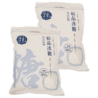 祥溢 結晶冰糖 手工晶瑩 品質優良 咖啡 紅茶 料理皆適宜, 800g, 2包