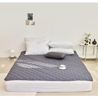 LIV MOM 日常清新絎縫防水睡墊, 炭灰色