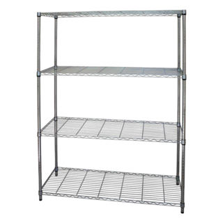 USEFUL DESIGN 悠室屋 波浪電鍍四層架L KD9014 , 90 x 45 x 180cm, 顏色隨機, 4層