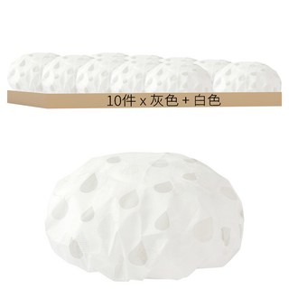 FANCY LIFE EVA 加厚防水浴帽, 10個, 灰色 + 白色