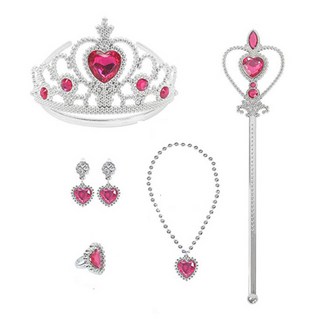 프랑디르 공주 쥬얼리 왕관 액세서리 세트, 로즈레드