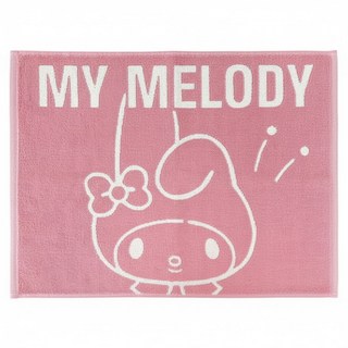 MY MELODY 美樂蒂 毛巾布材質地墊 064084, 美樂蒂 粉紅色 + 白色