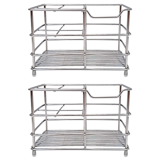 艾米購物 304不鏽鋼牙刷架 4格 原色 浴室置物架, 2個