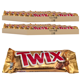 Twix 特趣 焦糖夾心巧克力, 48.5g 12個, 2袋