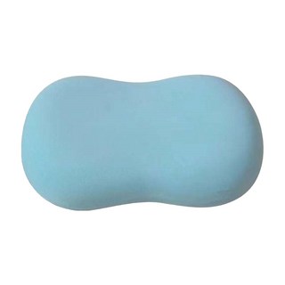 西格傢飾 貓肚皮釋壓靠枕 記憶棉枕 柔軟順滑觸感 可隨意搓揉、放鬆, 55 x 35 x 11cm, 淡雅藍