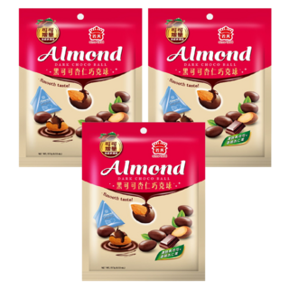 義美 杏仁巧克球 黑可可, 117g, 3包