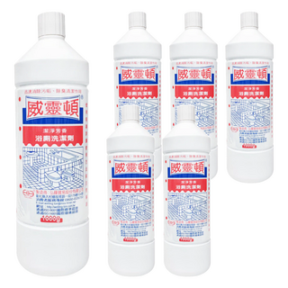 威靈頓 浴廁清潔劑 清新芳香 成分安心 去除污垢 大容量, 1kg, 6瓶