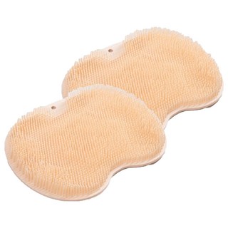 吸盤式洗腳刷, 橘色, 2個, 1入