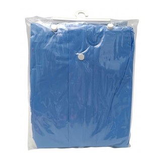 Crocodile 鱷魚 水漾PVC前開雨衣 背部設計反光飾條 ONE SIZE 適用身高156~180cm, 藍色