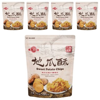 連城記 台東57號地瓜酥 濃厚地瓜香氣+酥脆口感層次 添加日本和三盆糖 古早味 全素, 5包, 140g