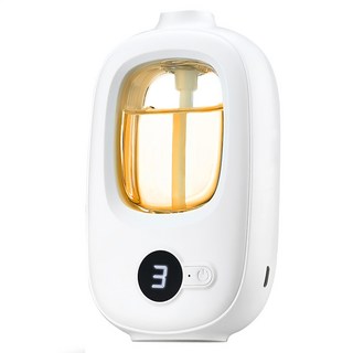 Sunland 智能香薰機 噴霧機 Set 50ml精油 4檔定時 附掛勾貼片 壁掛設計 淨化除臭, SLCD006, 白色