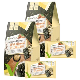 Vilson 米森 海苔脆片 杏仁 5包, 90g, 2盒