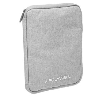 POLYWELL 寶利威爾 雙層收納包 PW15-T65-0346, 灰色, 1個