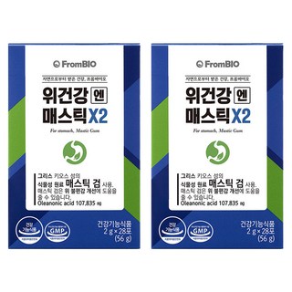 프롬바이오 정품 위건강엔 매스틱X2, 56g, 2개