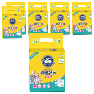 安安 瞬吸舒適復健褲 成人紙尿褲 男女通用, XXL, 8片, 6包